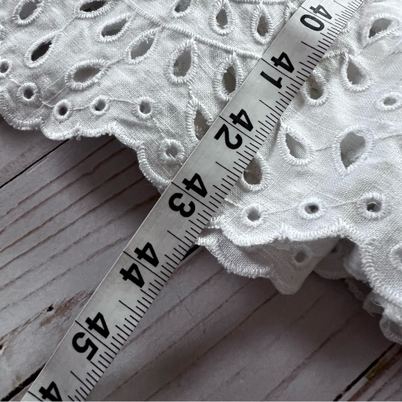 NWOT Talbots 100% Linen Eyelet Sleeveless Midi Dress in White size 10 - Picture 12 of 12